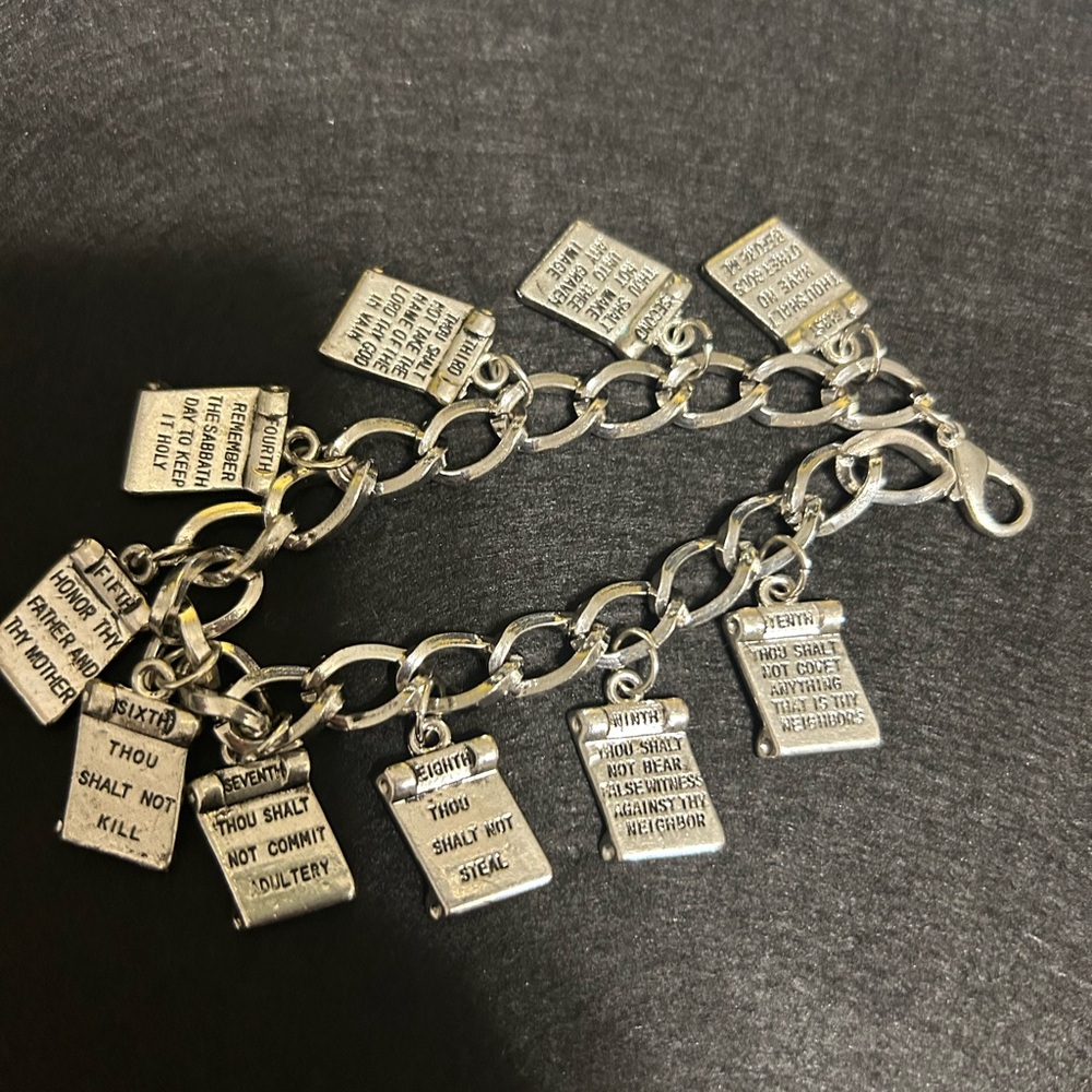 Antique Silver Charm Bracelet